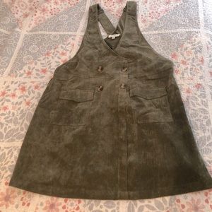 Umgee Olive Green Corduroy Lightweight Jumper Dress 2XL